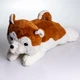 Мягкая игрушка плед подушка 3 в 1 Хаски 50х30х26см коралловый флис коричневый для дома и путешествий - изображение 1