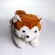 Мягкая игрушка плед подушка 3 в 1 Хаски 50х30х26см коралловый флис коричневый для дома и путешествий - изображение 5