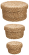 Koszyki do przechowywania Giftdecor z naturalnej plecionki 3 szt. (8430852642097) - obraz 1