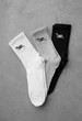 Мужские Носки Стаф Белые Серые Черные С Логотипом Набор Трех Пар Staff White/gray/black Logo Универсальный (383479) - изображение 1