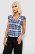 Блуза в клетку синий 230R2502 AGER XS - изображение 3