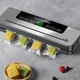 Вакуумний пакувальник для продуктів з LED-дисплеєм та різаком У подарунок рулон пакетів для вакууматора 5 метрів 30 см ширина - зображення 7