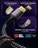 Кабель Stouchi Displayport v2.1 [VESA Certified] 16K@60Hz, 8K@120Hz, 4K@240Hz 54Gbps 3м чорний [D16K3] - зображення 5