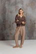 Кардиган женский ажурный шоколад, S-M ART KNIT 043087 - изображение 6