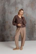 Кардиган женский ажурный шоколад, S-M ART KNIT 043087 - изображение 10