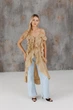 Блузка з воланами довга ART KNIT карамель, M 044126 - зображення 1