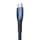 Кабель Baseus Glimmer Series Fast Charging Data Cable USB to Type-C 100W 20V 5A 1м (CADH000403) Blue - изображение 4