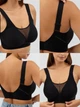 Бесшовный бюстгальтер 5XL (100F, 105C, 105D, 105E) Free Bra с глубоким сеточкой декольте Анатомический эластичный лиф широкие бретели без косточек Черный 583357672 - изображение 15
