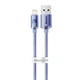 Кабель Baseus Crystal Shine Series USB to Lightning 2.4A 1.2м (CAJY000005) Purple - зображення 3
