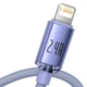 Кабель Baseus Crystal Shine Series USB to Lightning 2.4A 1.2м (CAJY000005) Purple - зображення 10