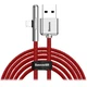 Кабель Baseus Iridescent Lamp Mobile Game Cable USB to Lightning 2.4A 1м (CAL7C-A09) Red - зображення 1