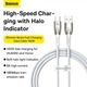 Кабель Baseus Glimmer Series Fast Charging Data Cable USB to Type-C 100W 20V 5A 1м (CADH000402) White - изображение 10