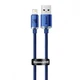 Кабель Baseus Crystal Shine Series USB to Lightning 2.4A 2м (CAJY000103) Blue - зображення 7