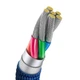 Кабель Baseus Crystal Shine Series Fast Charging Data Cable USB to Type-C 100W 20V 5A 1.2м (CAJY000403) Blue - зображення 10