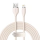 Кабель Baseus Jelly Liquid Silica Gel USB to Lightning 2.4A 2м (CAGD000104) Pink - зображення 1
