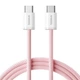 Кабель Baseus Dynamic 4 Series Fast Charging Data Cable Type-C to Type-C 100W 20V 5A 1м (P10381400411-00) Pink - зображення 1