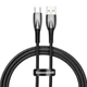 Кабель Baseus Glimmer Series Fast Charging Data Cable USB to Type-C 100W 20V 5A 1м (CADH000401) Black - изображение 1