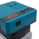 Акумуляторний інвертор напруги PROFI-TEC PCB1220 (перетворювач 20 В = 220 В, ном. 100 Вт / макс. 120 Вт, 3×USB, розетка) без АКБ та ЗП, коробка - изображение 5