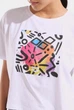 Жіноча футболка Arena GRAFFITI CROP TEE 010975-100 M Білий - изображение 3
