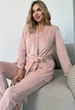 Женский велюровый комплект тройка персикового цвета XL 48-50. - изображение 4