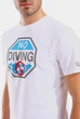 Чоловіча футболка Arena NO DIVING PRINT T-SHIRT 011331-100 M Білий - изображение 2