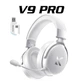 Наушники MCHOSE V9 PRO Белое Серебро Беспроводная Игровая Гарнитура, Радиоканал/Bluetooth/3.5мм. Съемный Микрофон, RGB Подсветка, 7.1 Аккумулятор 250 Часов. PC/PS4/PS5/Switch/Xbox - изображение 1
