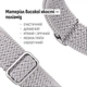 Текстильний ремінець Bandio для Mobvoi TicWatch E3 Light Grey (43085-4C) - зображення 3