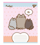 Тетради цветные Тетрадь школьная 18 листов линия YES Pusheen Weekend Комплект 5 шт - изображение 4