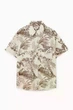 Сорочка жіноча лляна COS botanical-print short-sleeve linen shirt 1231880001 Eur 36 Бежево-Коричневий - изображение 8