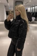 Женская куртка ZARA с блестящим эффектом champagne black S арт.8073\238\800 - изображение 2