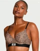 Бюстгальтер леопардовий зі стразами (75В) Victoria's Secret Lightly Lined Demi Bra - зображення 1