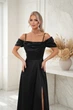 Вечернее атласное платье FirstWoman S черный 43406408 - изображение 2