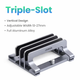 Подставка для ноутбука UGREEN Vertical Laptop Stand LP825 Triple slots - изображение 1