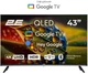 Телевізор 43" 2E QLED 4K 60Hz Smart Google TV Black (643401) - зображення 1