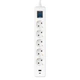 Подовжувач мережевий 2E 3м, 5xТипF, 16A, 1xUSB-A,1xUSB-C, фільтр, білий (649499) - зображення 6