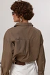 Классическая рубашка на пуговицах в мелкую клеточку Lurex Коричневый One Size (81550) - изображение 2