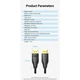 Кабель мультимедійний DisplayPort M to DisplayPort M 2.0m 8K60Hz black Vention (HCCBH) - зображення 9
