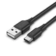Дата кабель USB 2.0 AM to USB-C 1.0m 3A black VENTION (CTHBF) - зображення 1
