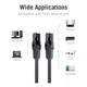 Патч-корд 0.5м, UTP cat 6 RJ-45 black VENTION (IBJBD) - зображення 4