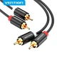Кабель мультимедийный 2xRCA M to 2xRCA M 1.0m black VENTION (VAB-R06-B100) - изображение 2