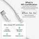 Дата кабель USB-C to Lightning 1.0m 3A white Vention (LAKWF) - зображення 3