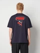 Футболка хлопковая длинная мужская Puma Essentials Graphics 69202316 S New Navy с принтом (4069161715280) - изображение 2
