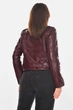 Куртка-косуха женская из экокожи бордового цвета Fashion размер 42-44 (210898) - изображение 3