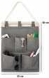 Органайзер подвесной ORGANIZE кармашки 40 х 35 см Серый (H-pocket-grey) - изображение 3