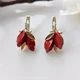 Серебряные серьги 925 пробы с кораллом и золотыми пластинами 375 пробы - изображение 4