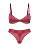 Комплект білизни Victoria's Secret погруддя Push-Up та трусики тонг 1159864238 (Червоний 38D/XL) - зображення 1