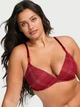 Комплект білизни Victoria's Secret погруддя Push-Up та трусики тонг 1159864238 (Червоний 38D/XL) - зображення 2