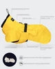 Светоотражающий дождевик для собак с антибактериальной подкладкой PAIKKA Visibility Raincoat Lite Yellow 90 - изображение 6
