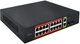 Przelacznik sieciowy Qoltec SWITCH Gigabit Ethernet PoE 16 x RJ45 PoE / 2 x RJ45 Uplink / 2 x SFP 250W 1000 Mbps (5901878522920) - obraz 1