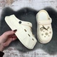 Кроксы женские Progress молочные с джибитсами на платформе 38р (24,5 см) 8356-3 - изображение 8